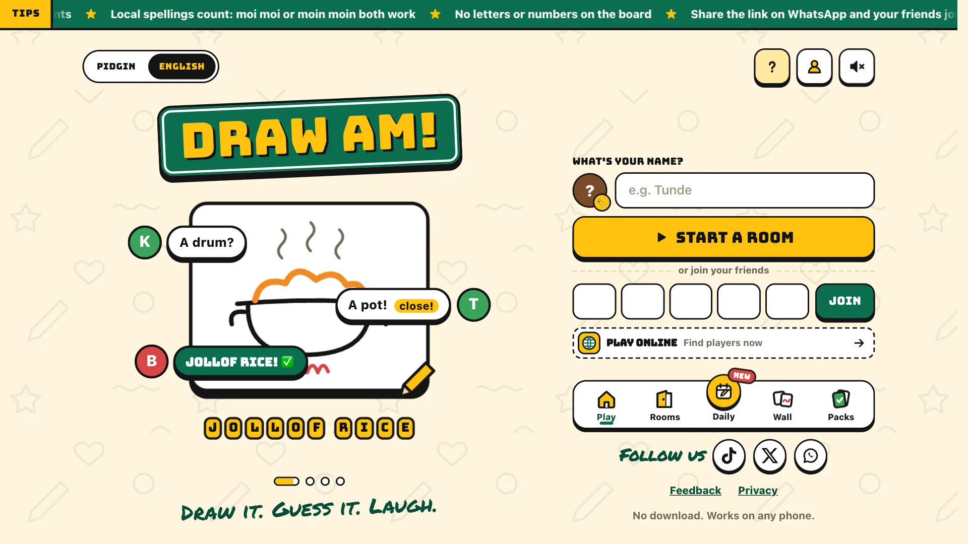 Draw Am: friends drawing and guessing